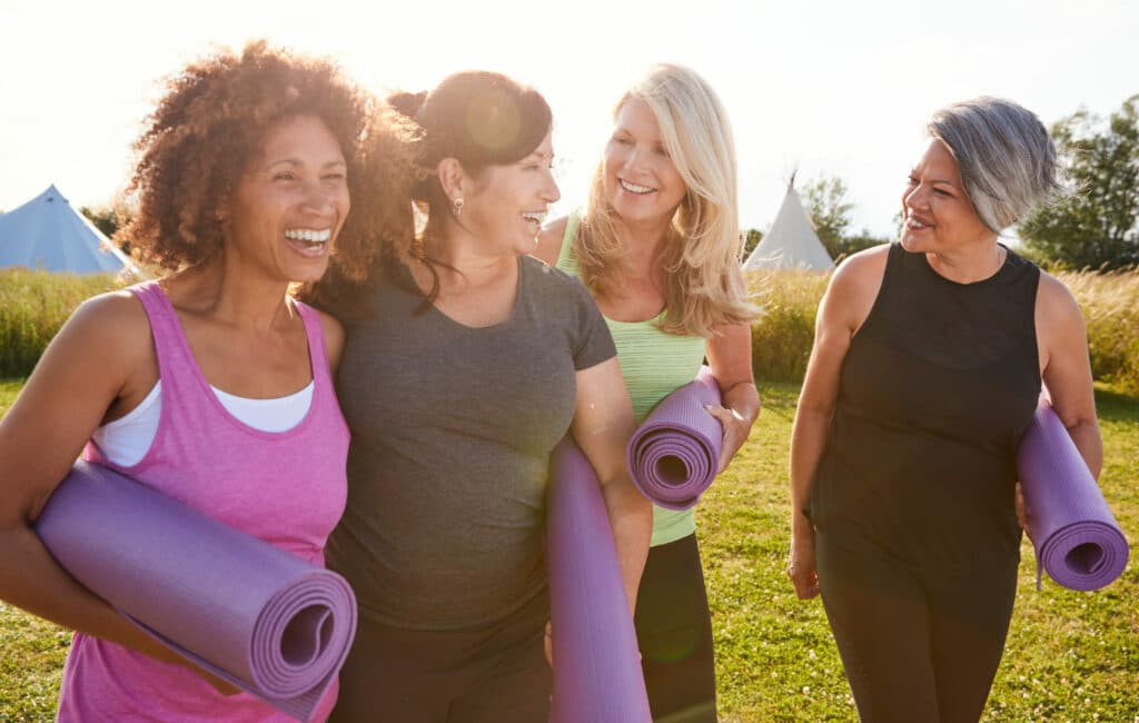 Women enjoying wellness and fitness